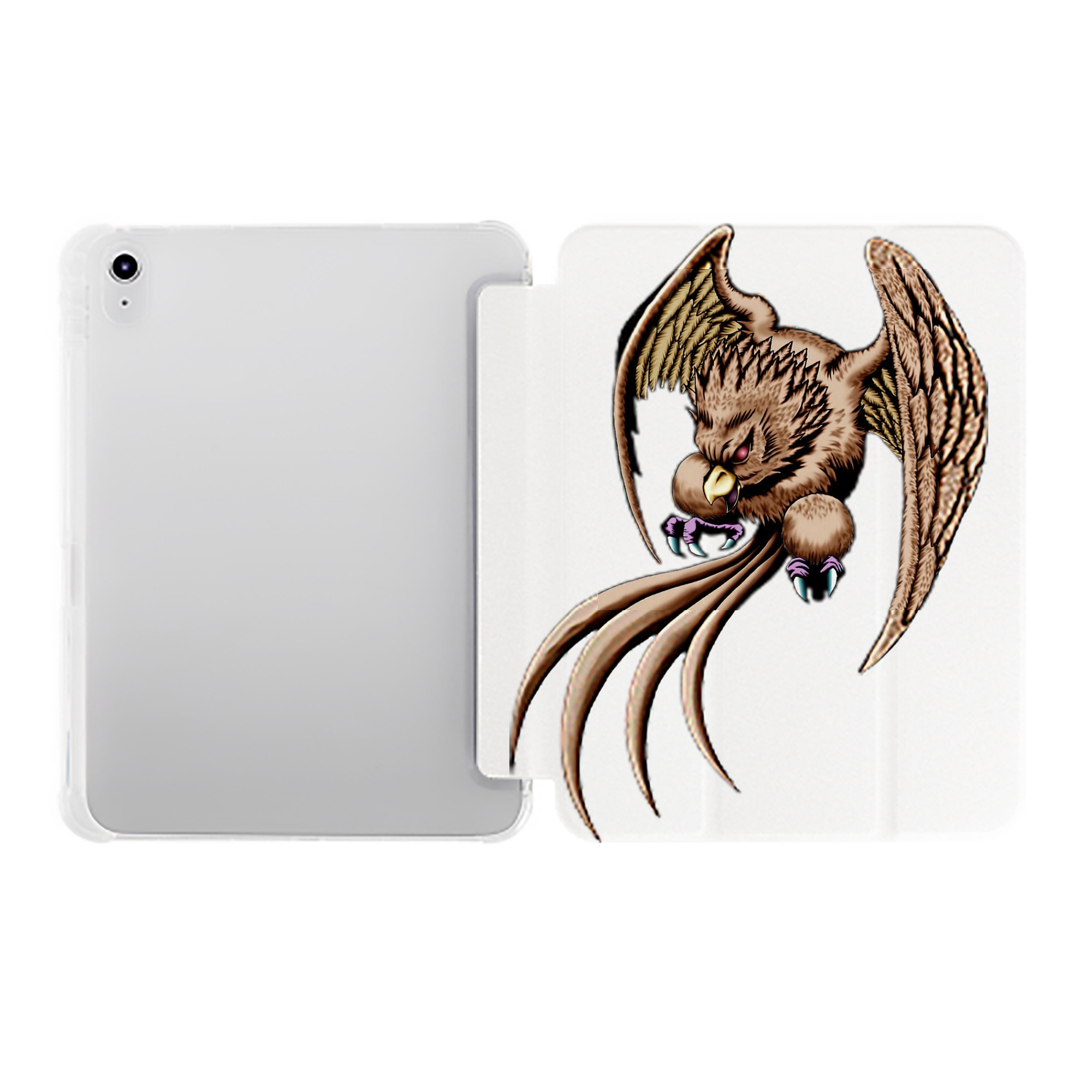 （画像用） 遊☆戯☆王 Yu-Gi-Oh! IPad ケース ペン収納付き 三つ折りスタンド PUレザー×シリコン 対応機種9.5/10.5/10.9インチ